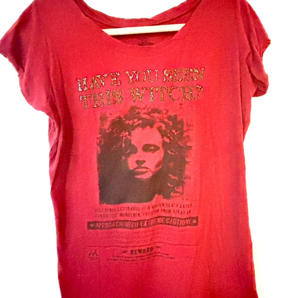 Harry Potter Universal Studios 2XL Bellatrix Lestrange Wanted Poster Tee